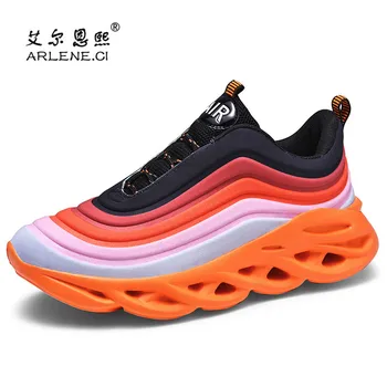

2019 New Men Sneakers Color Running Shoes Male Trainers Outdoor Soft Bounce Sport Shoes Outdoor Jogging Athletic Shoes Size 46