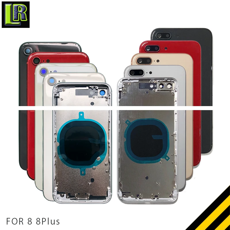 

High Quality Housings for iphone 8 8 Plus 8P Back Housing Battery Door Cover Middle Frame Chassis with Glass Assembly CE / NO CE