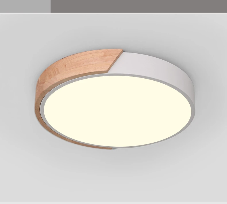 Modern Acrylic Ceiling Lights Nordic Minimalism Wooden Cafe Kitchen Ceiling Lamp Dinning Room Ceiling Light Lustre Room Lighting