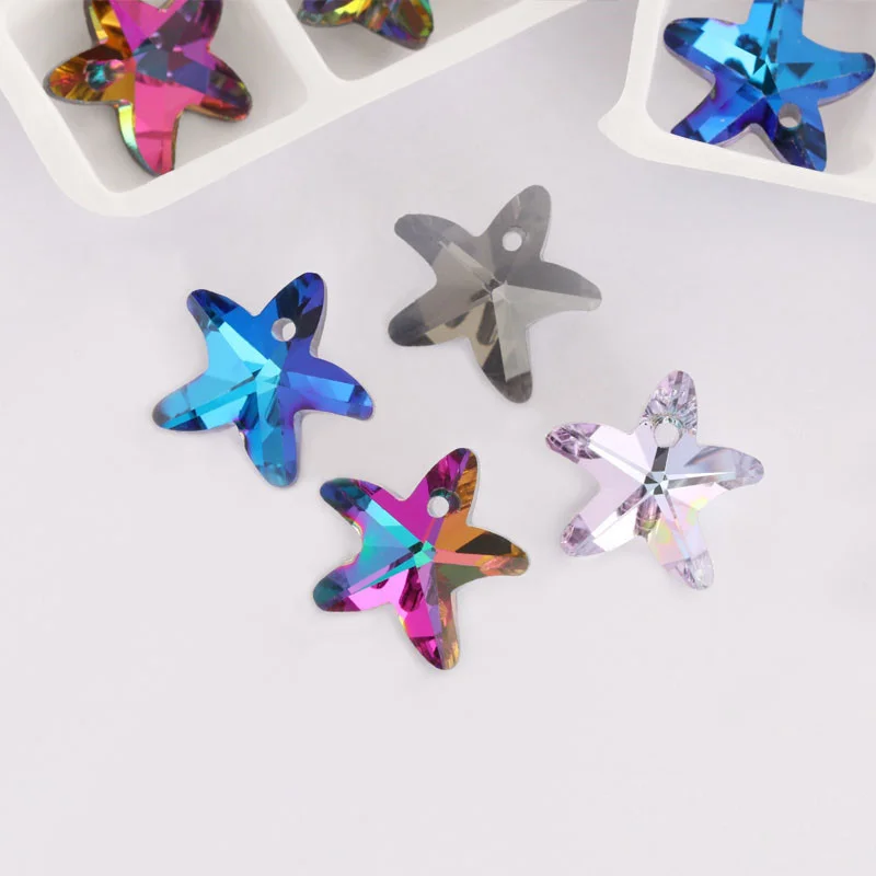 Star Shape Glass Rhinestones Strass Necklace Pendant Rhinestonse Craft