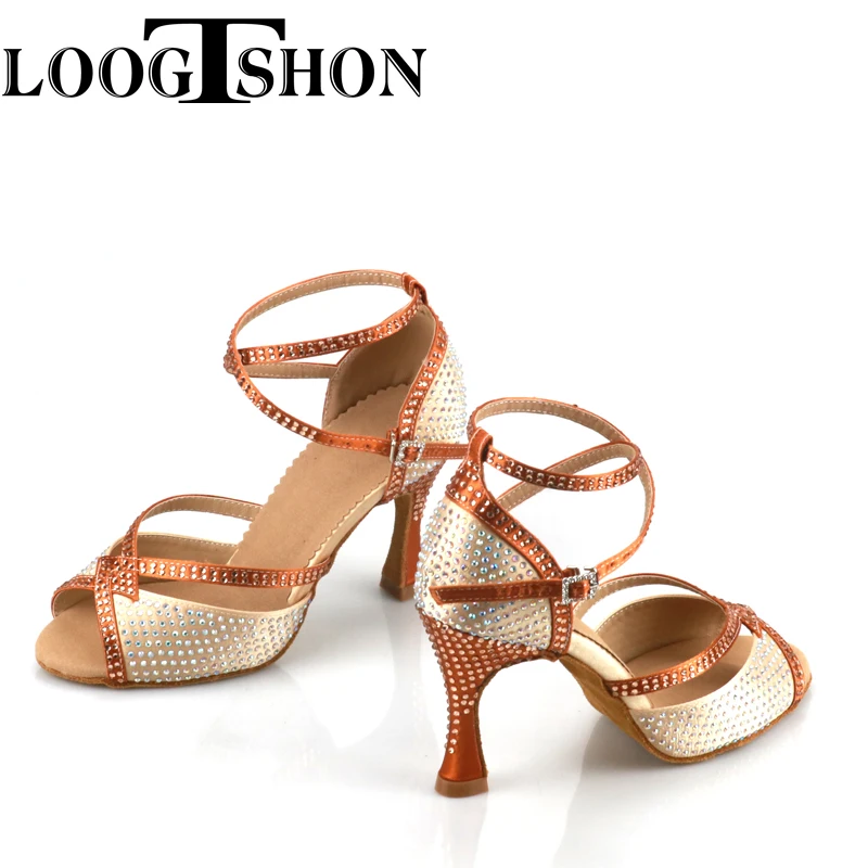 LOOGTSHON tango dance shoes woman latin shoes for women just dance gold dance shoes Shoes for dancing latin dance shoes