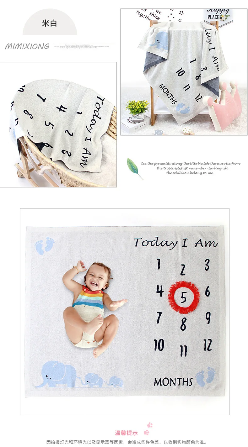 Детское месячное одеяло my first year Baby memories milestone cards одеяла реквизит для фотосессии Новорожденные Товары для малышей для месяцев ребенка