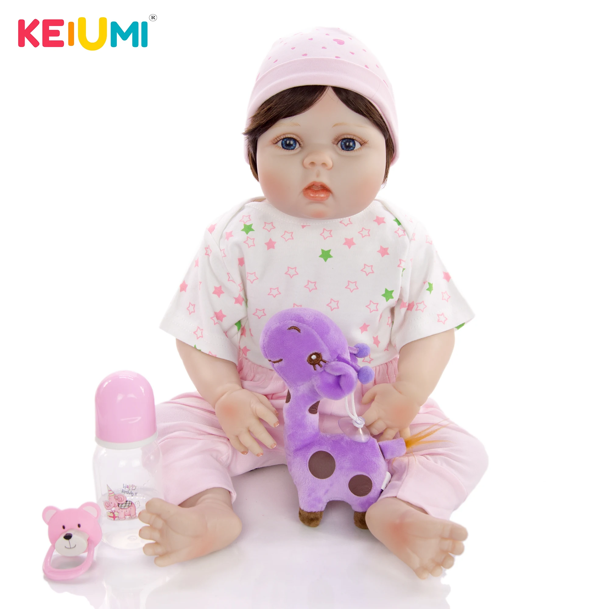 Куклы реборн KEIUMI 23 дюйма виниловые силиконовые Этнические куклы ручной работы