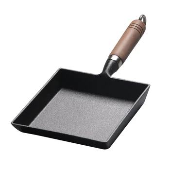 

Kitchen Mini Non Stick Thickened Frying Pan Cast Iron Japanese Style Tamagoyaki Omelette No Coating Tools Heat Resistant