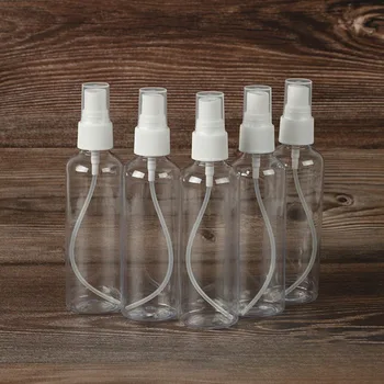 

1Pcs Transparent Empty Spray Bottles 100ml Plastic Mini Refillable Alcohol disinfection water bottling Cosmetic Containers