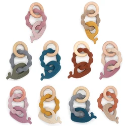1PC Cartoon Animals Silicone Teether Molar Baby Toy Hand Gasping Chew Toys For Newborns Natural Stop Sucking Thumb Toys