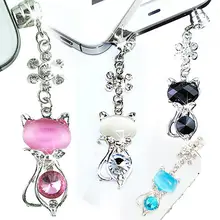 Вертикальный 3,5 мм разъем мультфильм лиса кристалл Пылезащитная заглушка Анти Пыль колпачок для наушников r30