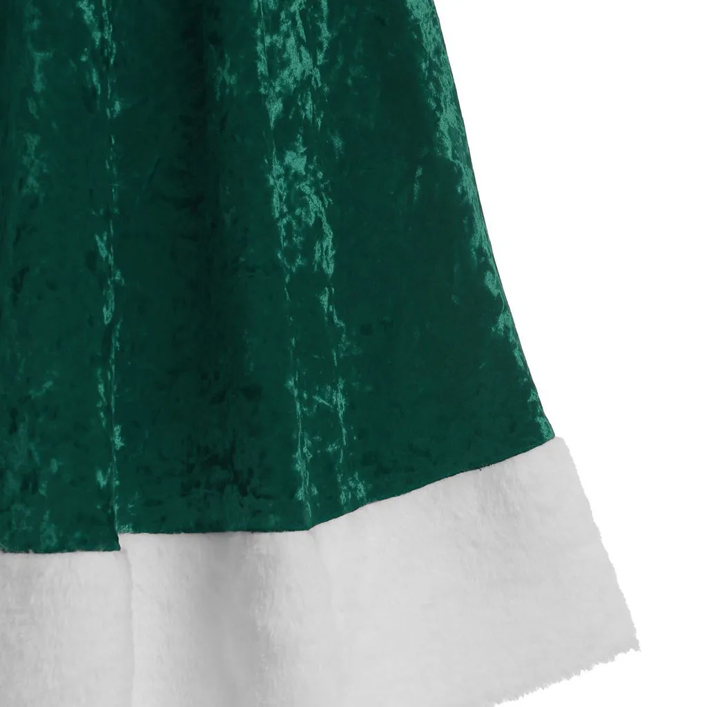 Feitong Dress Women Vestidos Christmas Patchwork Bandage Long Sleeve Sashes Asymmetric O-Neck Festival Dress платье женское
