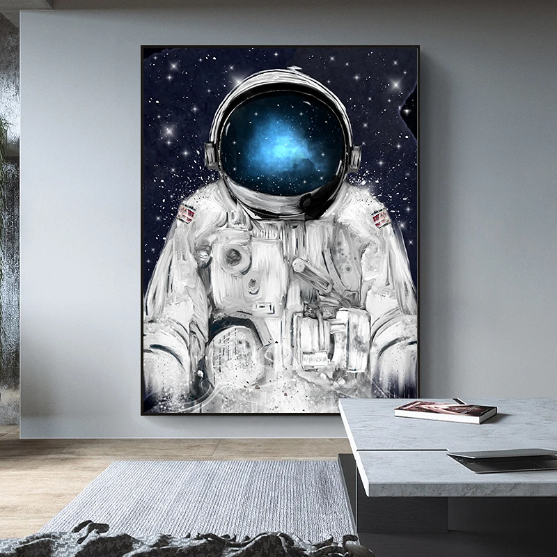 Modern Art space star Canvas Poster And Print astronauts cosmonauts Oil Painting Wall For Living Room no frame | Дом и сад