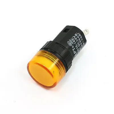 

AC/DC 24V 2 Pins Orange LED Pilot Light Signal Indicator Lamp AD16-16E