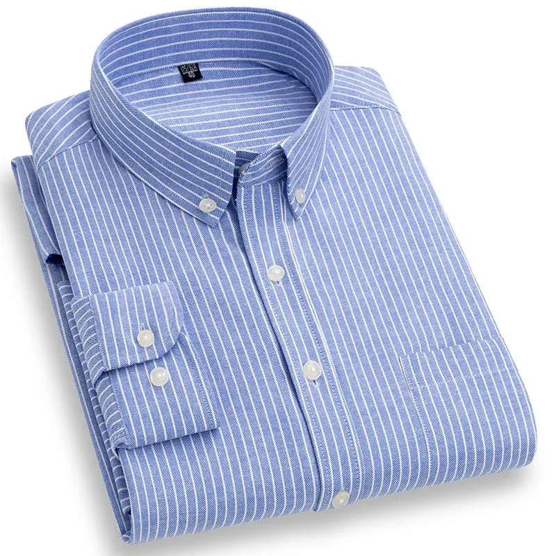 Big Deal Striped Shirt Regular-Fit Oxford Collar Button-Down Men's Fashion Stylish New Classic glLlYMlRA