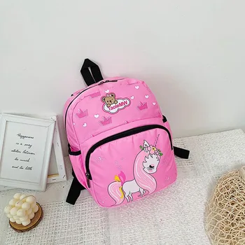 

Unicorn children school bag oxford cloth Carytoon Printed backpack kindergarten Kids School Backpack Dropship