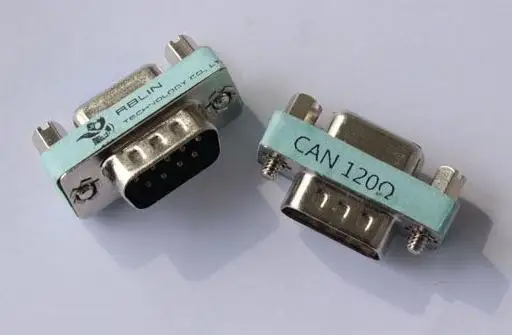 

10pcs/lot DB9 Type Male to Female CAN Network Terminal Resistance Compatible with RS485 Built-in 120 Ohm
