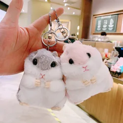 TYY Llavero colgante de muñeco de hámster, mochila de peluche, bolso de escuela, colgante