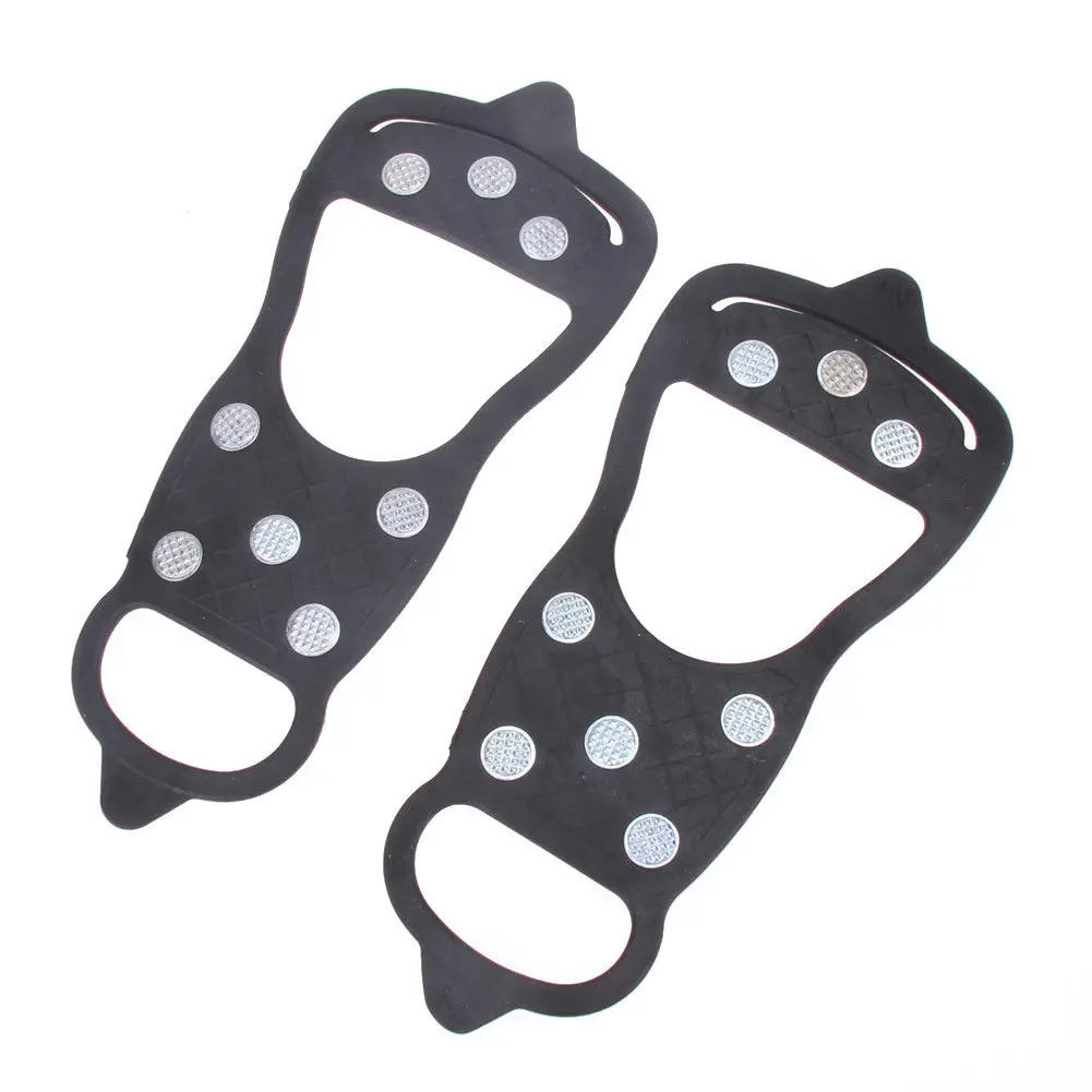 

Ice Crampons Snowy Non-Slip Shoes Cover Crampons Portable 8 Teeth Elastic Latex Outdoor Hiking Camping