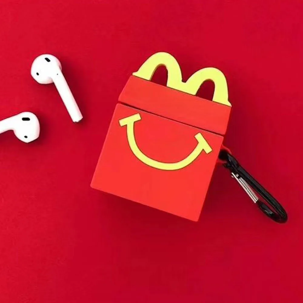 Роскошные аксессуары Bluetooth наушники для Apple Airpods защитный чехол McDonald M детская посылка коробка Силикагель Чехол