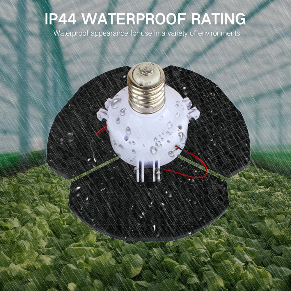 Складной светодиодный светильник с тремя листьями E27 AC85-265V 100 Вт полный спектр фитолампа домашняя игровая палатка теплица растения, овощи