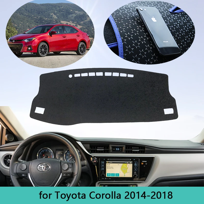 Alfombrilla Interior para salpicadero de Toyota Corolla E170, E160, 2014, 2015, 2016, 2017, 2018, accesorios para coche, alfombra|Pegatinas para coche| -