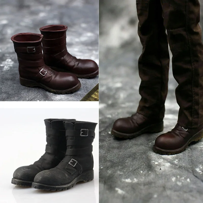 In-Stock 1/6 Scale VF003 brown boots Military boots in the hollow 12in figure 