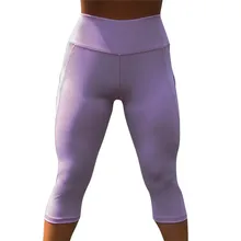 Женские короткие Леггинсы для йоги с высокой талией и средними карманами для бега, занятий спортом, фитнесом, тренировок, 40NO20