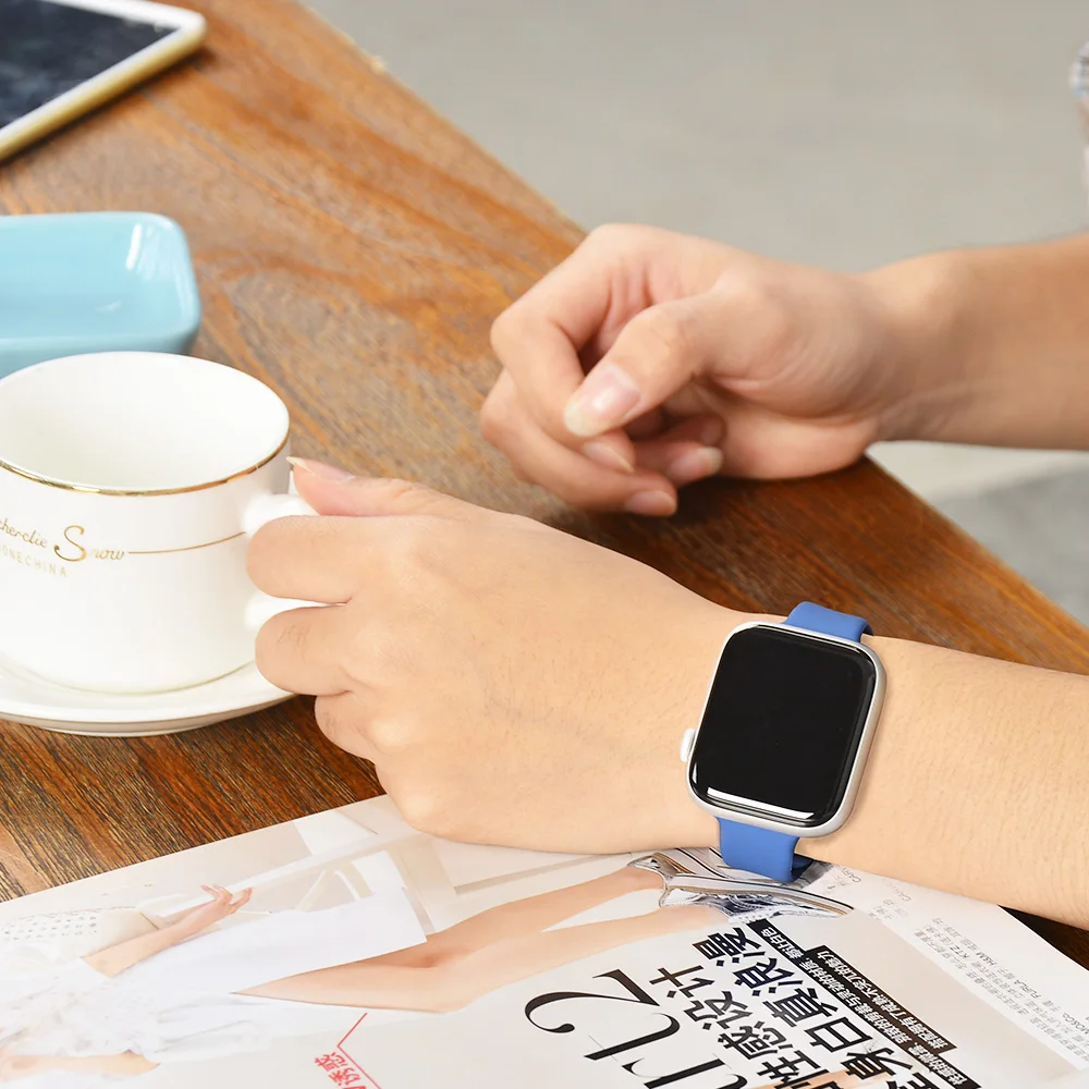 Силиконовый ремешок для Apple watch band 4 5 44 мм 40 мм iwatch band correa 42 мм 38 мм наручный Браслет для Apple watch 3 2 1 Аксессуары