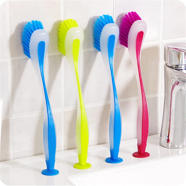 Multi-functional Kitchen Long Handle Cleaning Brush With Holder