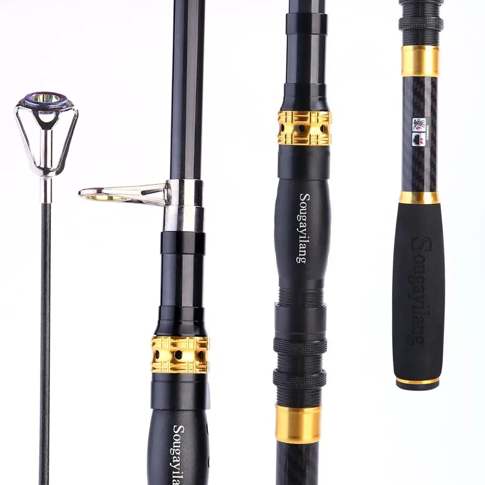 24 Ton Carbon Fiber,CNC Sougayilang Fishing Rod Telescopic Fishing Rod Portable
