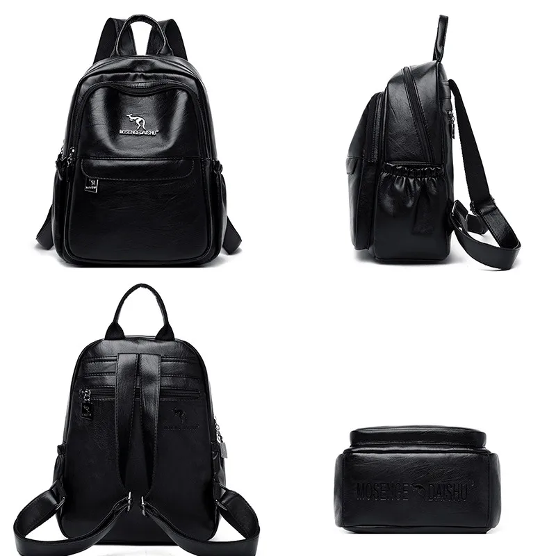 Повседневный женский кожаный рюкзак, Женская Большая вместительная школьная сумка, сумки через плечо для женщин, рюкзак для девочек, рюкзак для путешествий, Mochilas