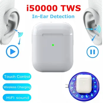 

Newest i50000 tws 1:1 size Smart Sensor 8D Bass Pop Up Wireless Charging Bluetooth Earbuds Earphone pk W1 i10000 i9000 i20 tws