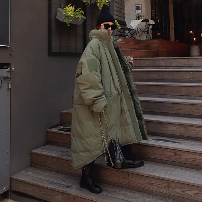 Oversized Parka Coat Women Winter 2020  Army Green