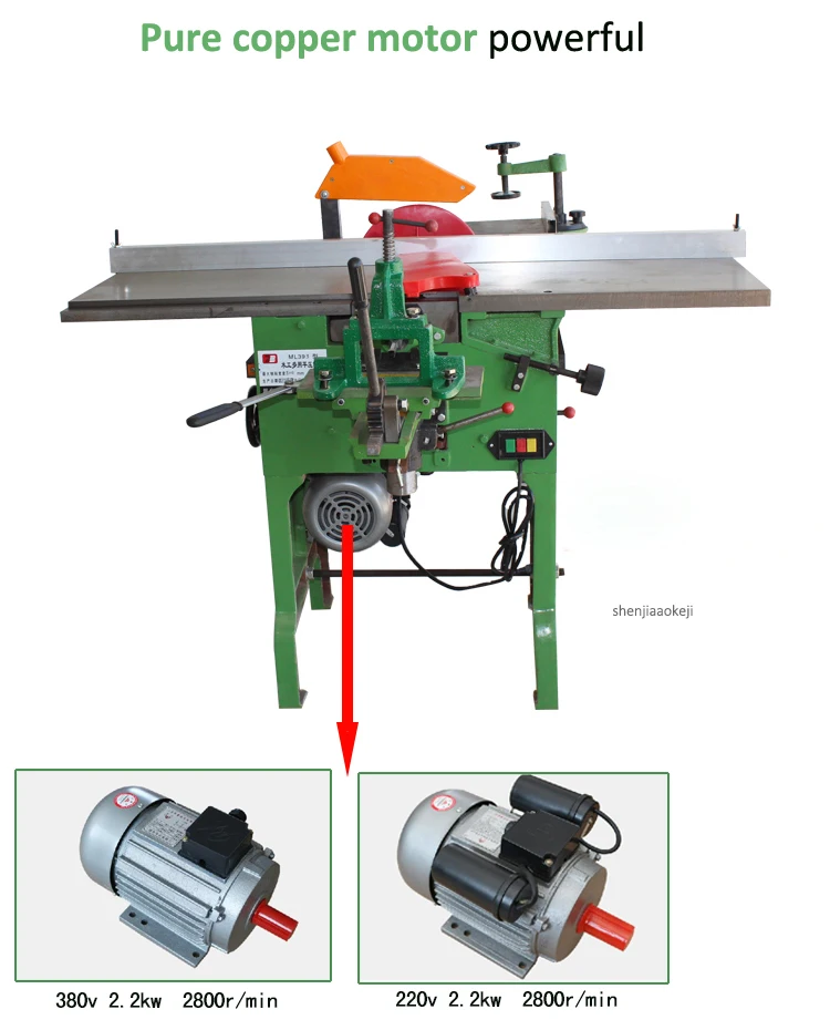 380V Настольный многоцелевой деревообрабатывающий строгальный станок инструмент 4200r/мин ML393B пила цепная электрическая фуговальный станок 2200W 1 шт
