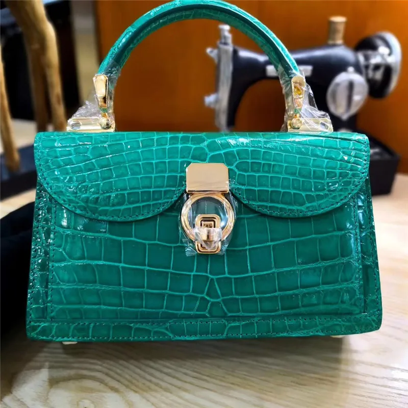 

100% real crocodile leather bag Alligator leater bags luxury bags famous brand handle bag for women hand bags