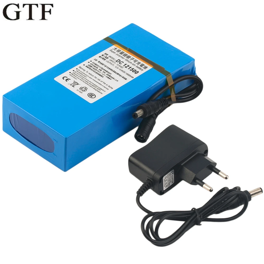 Bateria de Li-ion Recarregável de Backup Bateria de Iões de Lítio para Câmera de Cftv Transmissor sem Fio Mah Poderosa Gtf dc 12 v 15000
