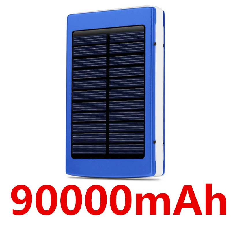 best portable charger for iphone Solar Power Bank 90000mAh Portable Charging Power Bank External Battery Charger Power Bank For iPhone 12 Pro Xiaomi Huawei power bank mini Power Bank