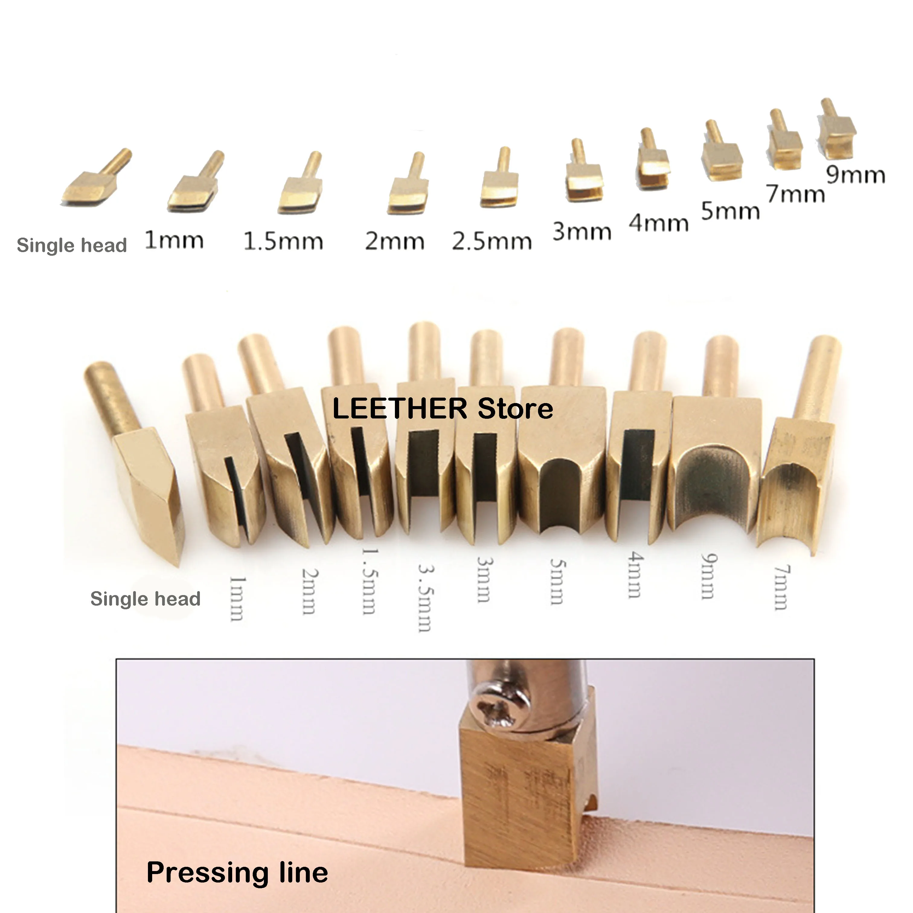 

11 шт., латунный пресс для обработки кожи головы