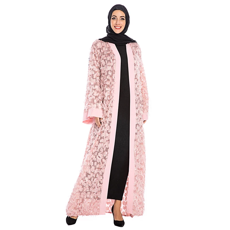 Зимнее кимоно Макси abaya Дубай мусульманский хиджаб платье турецкая исламская одежда Абая для женщин Кафтан халат мусулман Тюрка
