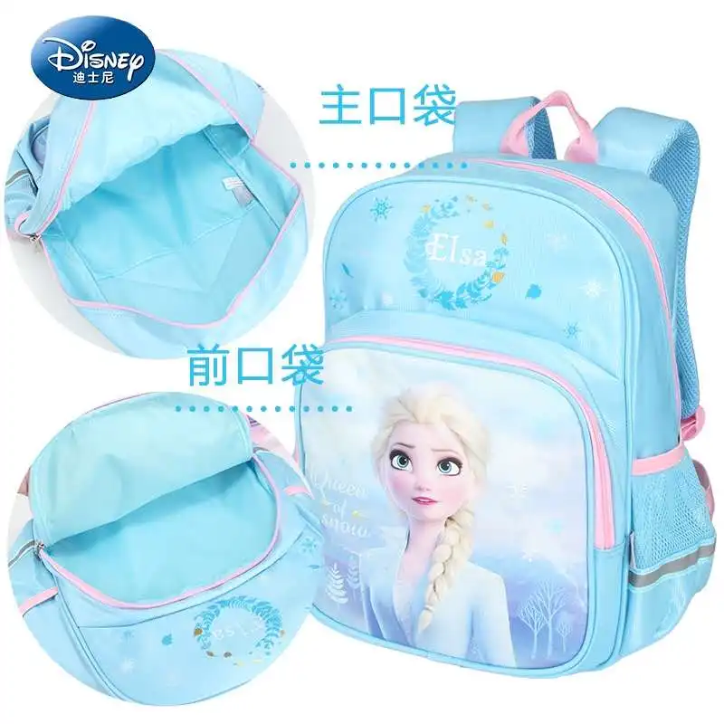 Disney Frozen School Bags For Girl Elsa Large Capapcity Light Primary School Backpack For Teenage Girls Grade1-2 Mochila Escolar