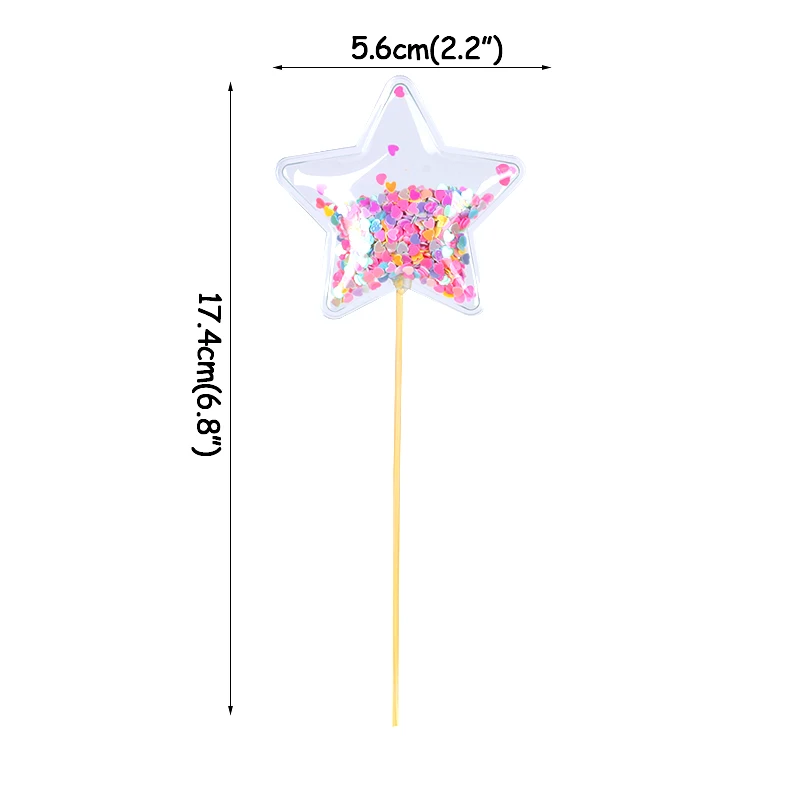 3 шт. блестящая сказочная Топпер для торта конфетти Звезда Любовь Корона облако Морская звезда блестящие украшения для капкейков Русалка День Рождения Вечеринка Свадебный декор - Цвет: Style A