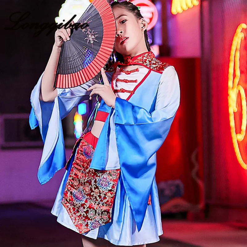 Детская одежда для джазовых танцев; национальная Мода; модели для девочек; Модная Одежда для танцев в китайском стиле
