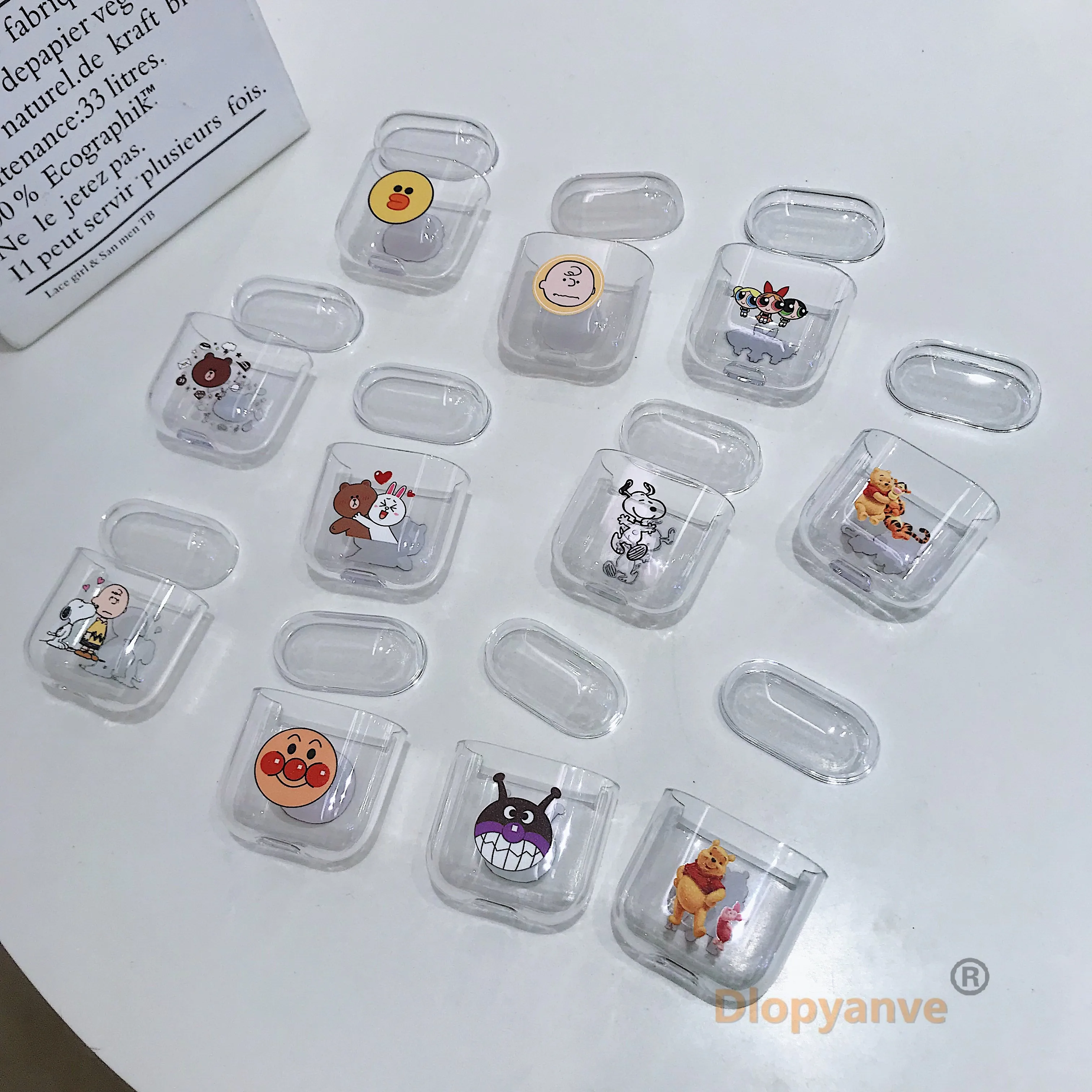 

For Apple AirPods Case Cartoon Bluetooth Earphone Protective Hard PC Cover for Air Pods Headphones Case Box for Airpod 2