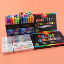 Guangna – ensemble de stylos feutres colorés à pigments acryliques, ensemble artistique, stylo Graffiti en céramique, boîte de bricolage, stylo marqueur peint, cadeau 