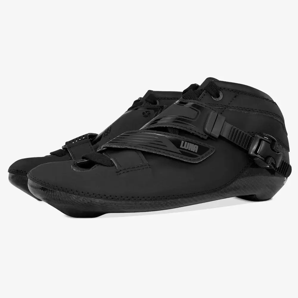 Bont Luna 2PT скоростные роликовые коньки Heatmoldable сапоги из углеродного волокна 195 мм дисктивность обувь для катания на коньках Patines обувь - Цвет: Black