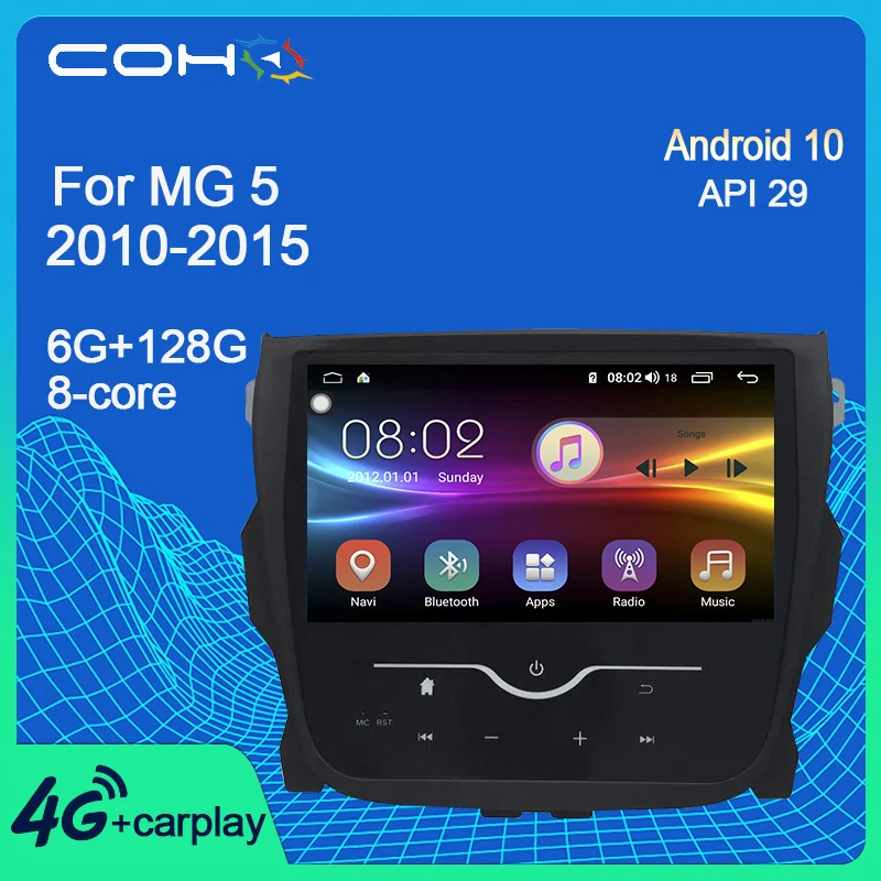 COHO For Mg 5 Mg5 2010-2015 Android 10.0 Octa Core 6+128G Gps Navigation Radio Car Multimedia Player