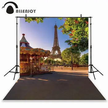

Allenjoy tower backdrop spring amusement park love mariage tree spin trojan photographer background photobooth polyester