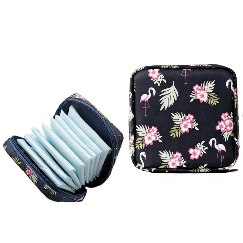  Women Large Capacity Sanitary Napkin Storage Bags Portable Travel Cosmetic Storage Makeup Bag Jewel