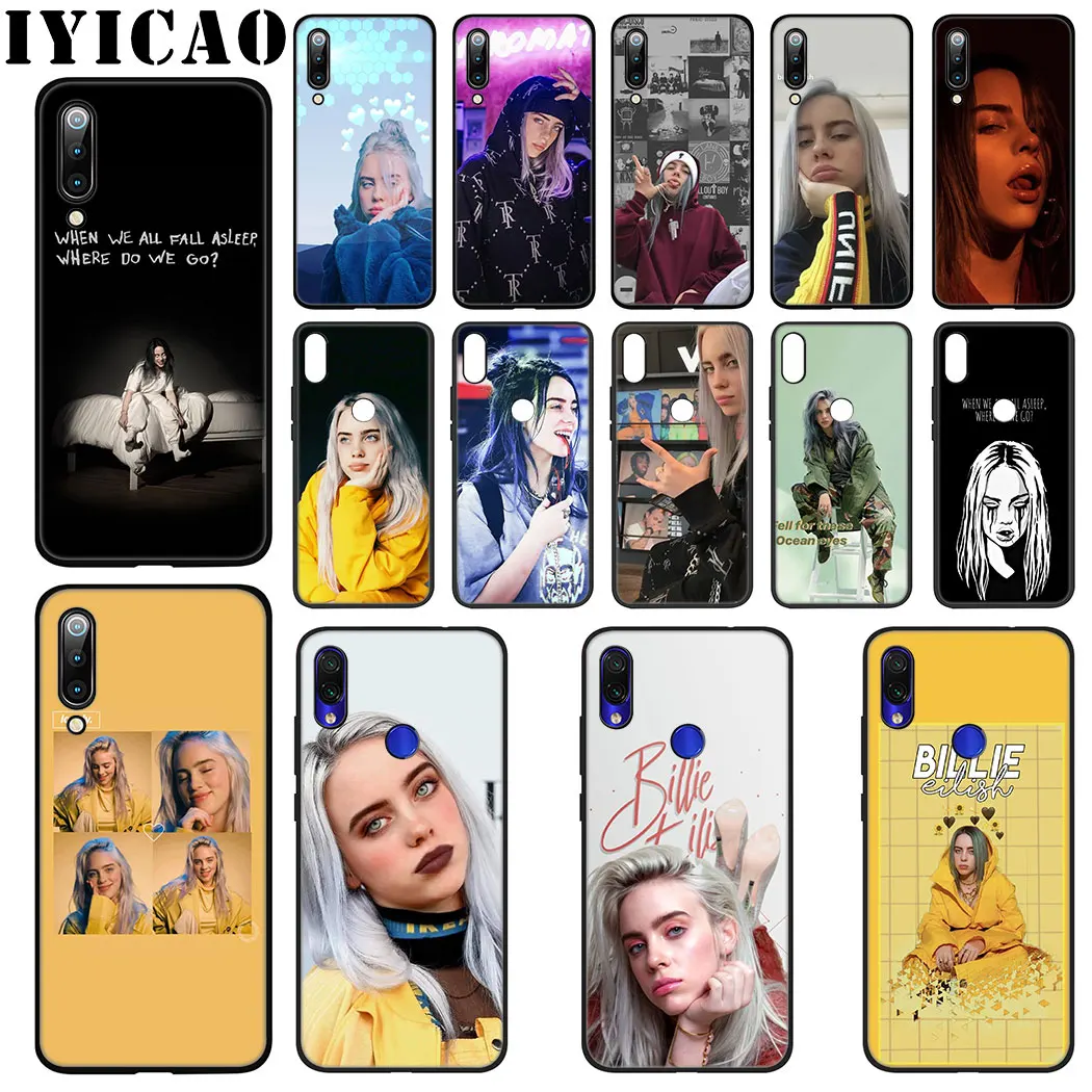 

IYICAO Billie Eilish Soft Silicone Case for Xiaomi 9 8 SE A2 Lite A3 9T Pro A1 CC9 5X 6X MAX 3 F1 Case