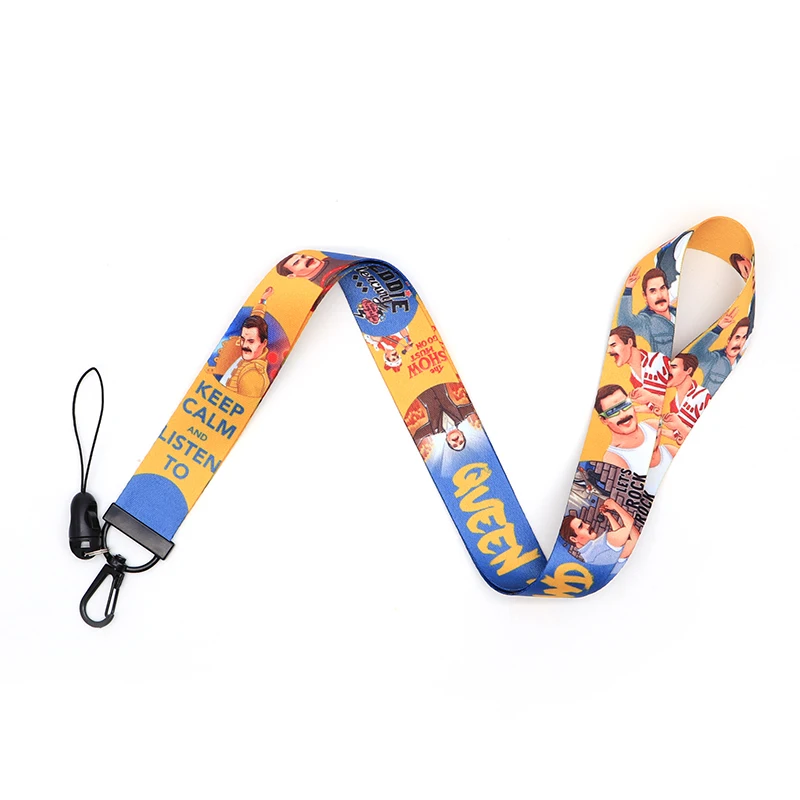 Freddie Mercury Lanyards креативный мобильный телефон висячая веревка для ключевой ремень USB держатель Бейджа DIY Подгонянный шейный ремень D154