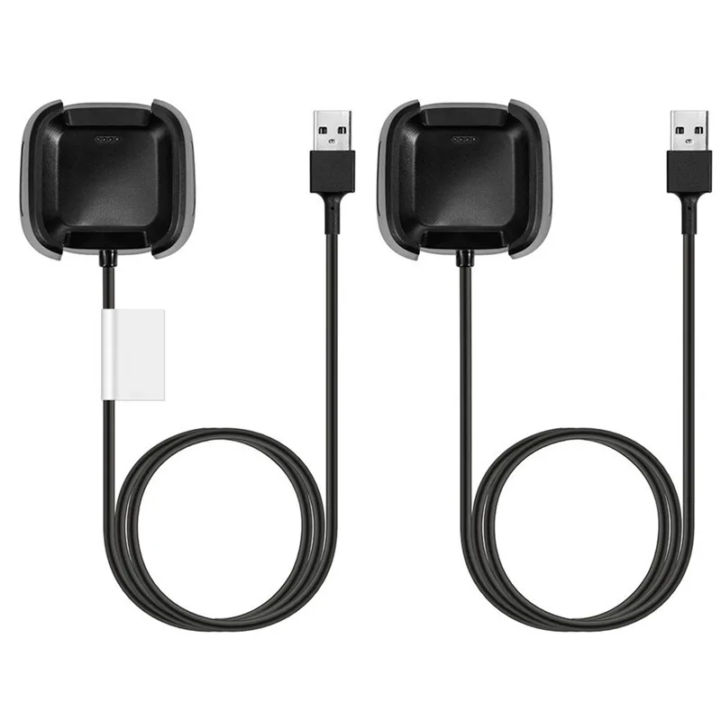 

For Fitbit Versa Charger, 2pcs Replacement Charger USB Charging Cable for Fitbit Versa, 3.3ft/100cm Charging Cable Dock for Fi