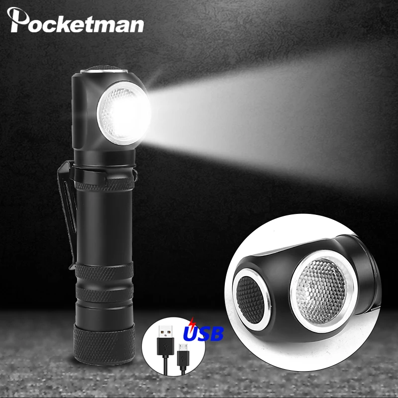 

Most bright USB XHP50 LED flashlight magnetic charging headlamp 12 lens torch built-in 18650 battery multi-purpose lighting