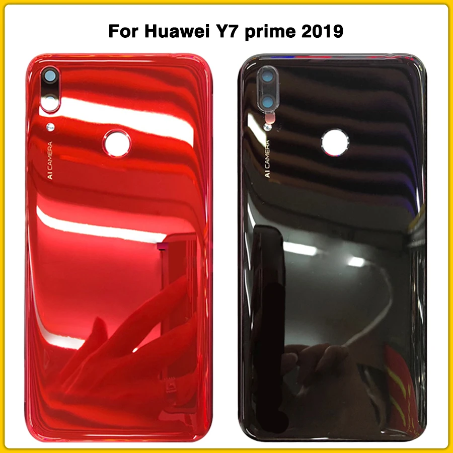 

New Rear Y7 2019 Housing Case for Huawei Y7 prime 2019 Battery Back Cover Door Rear Cover Glass